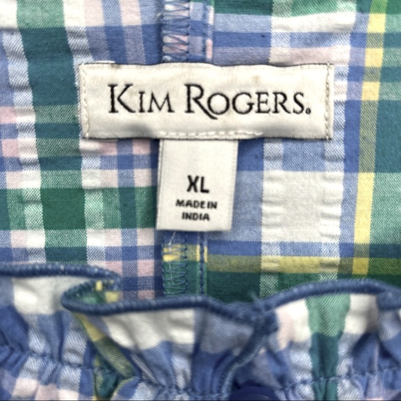 KIM ROGERS Sleeveless Seersucker Ruffled Shift Dress - Picture 6 of 16